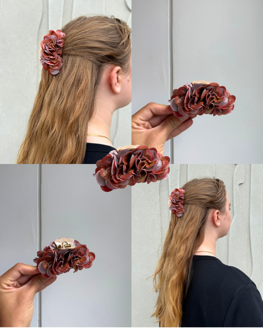 Hydrangea hair clip