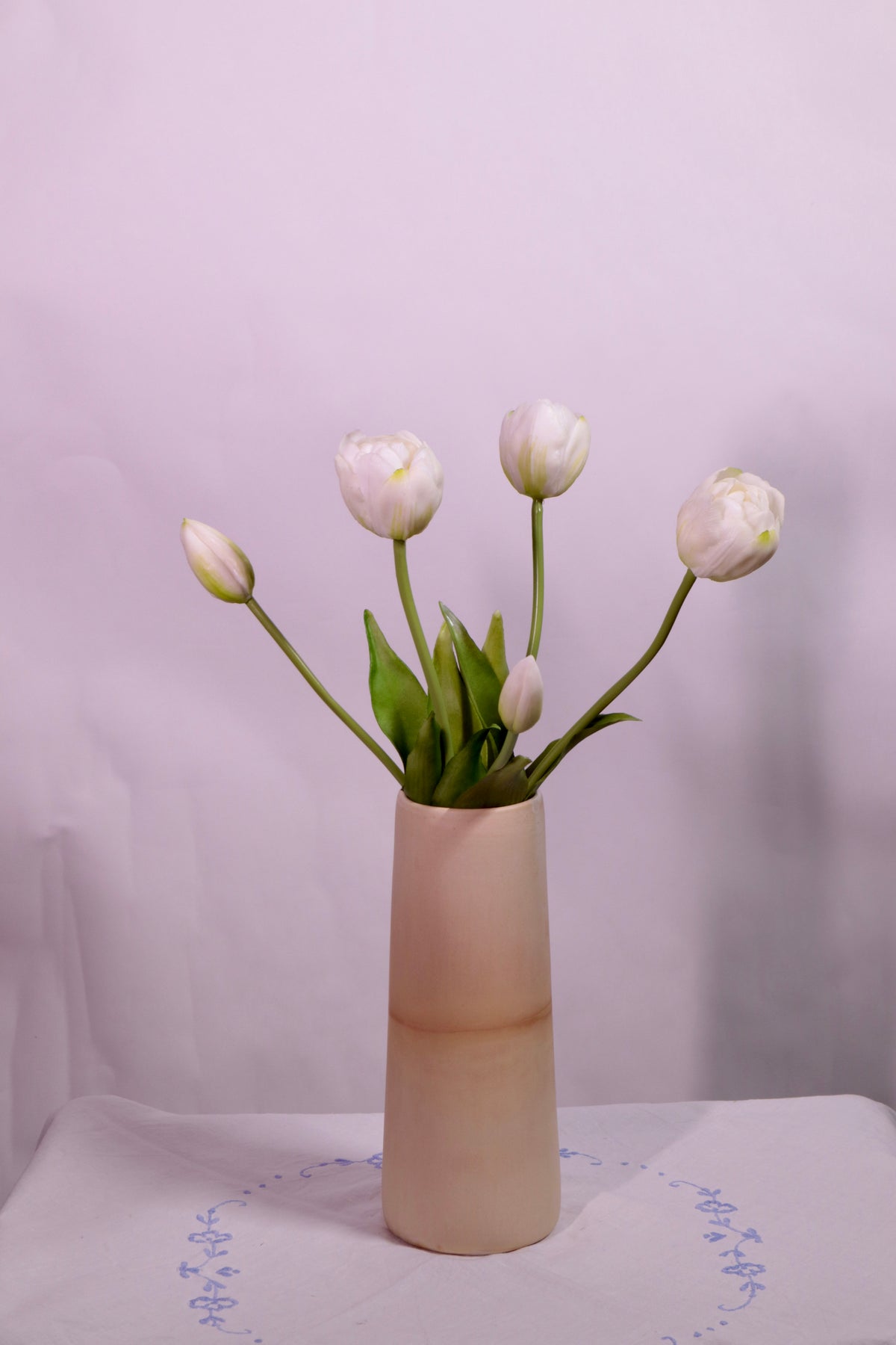 Double layered tulips - WHITE