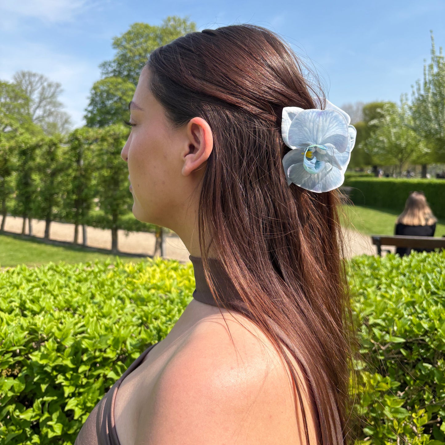 SS26 Collection - Small orchid hair clip (ICE BLUE)
