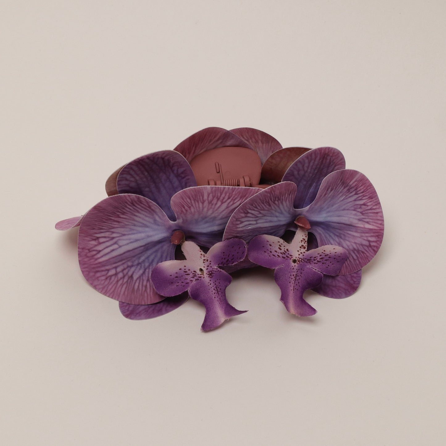 Large orchid hair clip - PURPLE