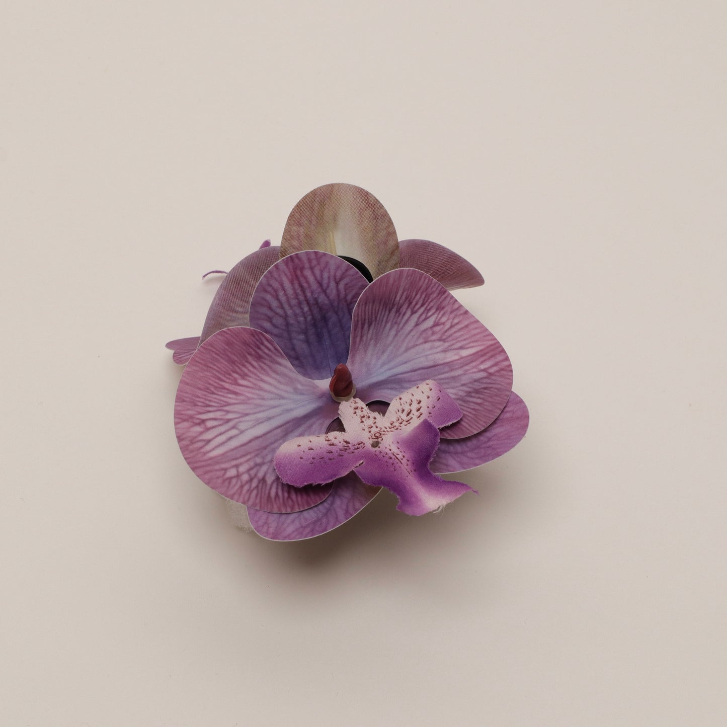 Small orchid hair clip - PURPLE