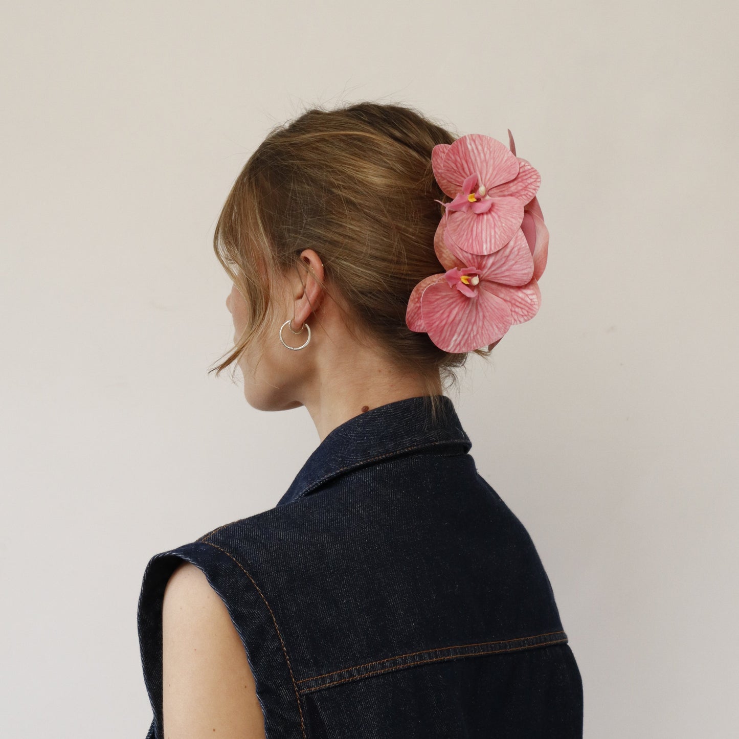 SUMMER EDITION - Large orchid hair clip (DUSTY PINK)