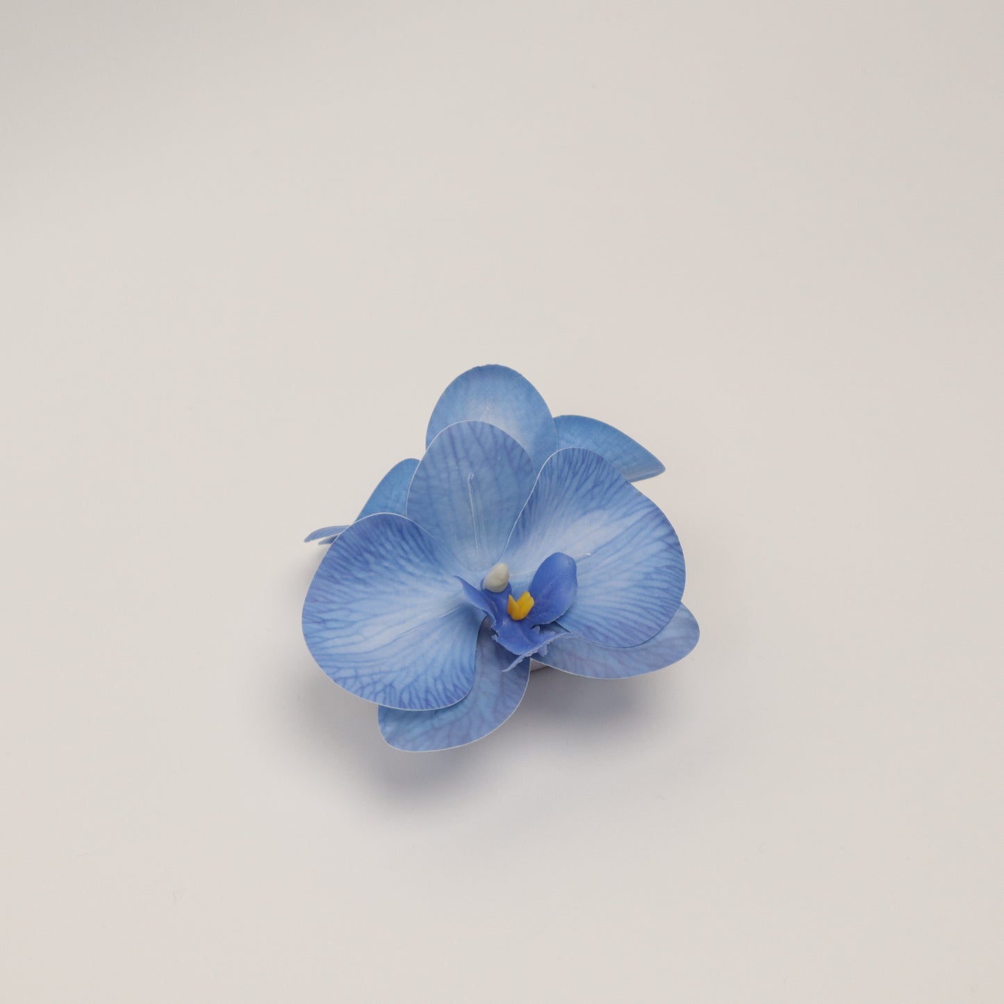 Small orchid hair clip - DARK BLUE