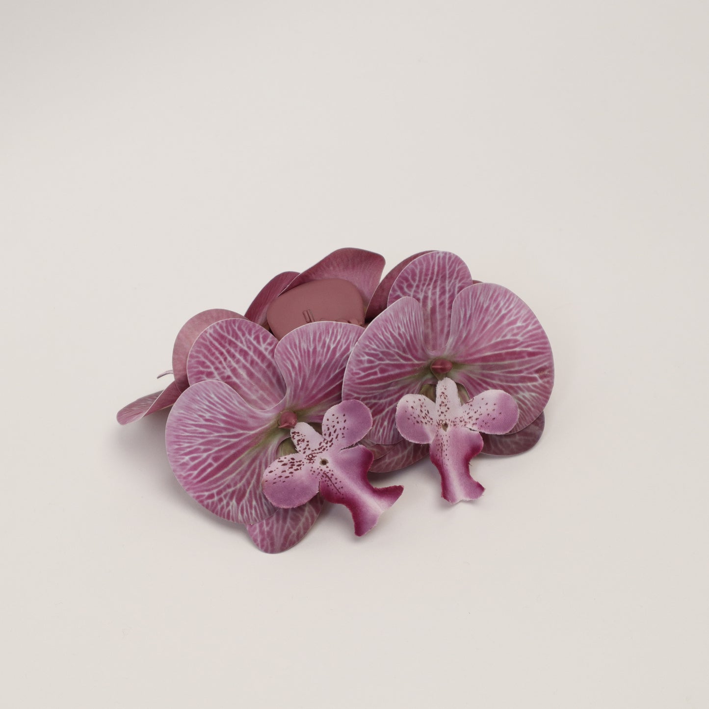 Large orchid hair clip - LAVENDER BLUSH
