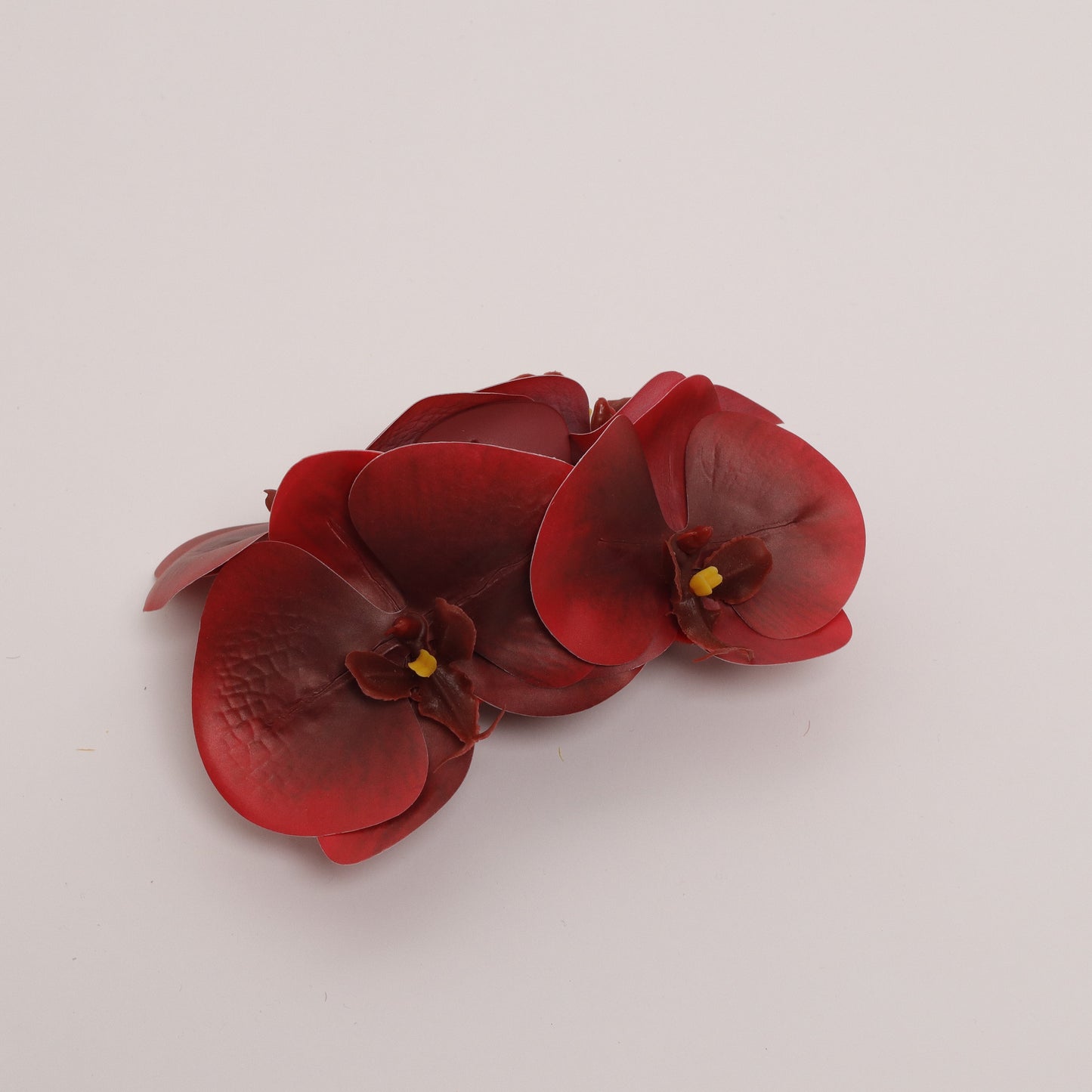 Large orchid hair clip - RED
