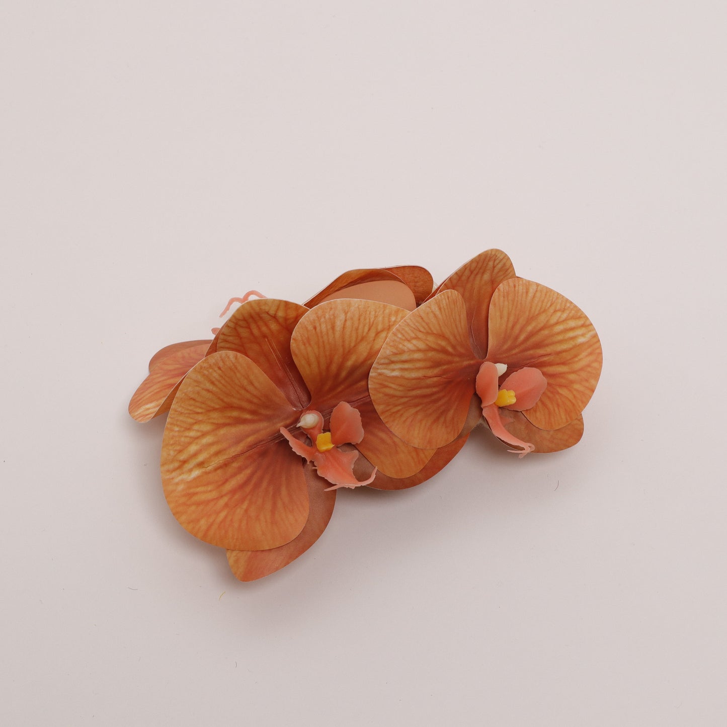 AUTUMN EDITION - Large orchid hair clip (PUMPKIN SPICE)