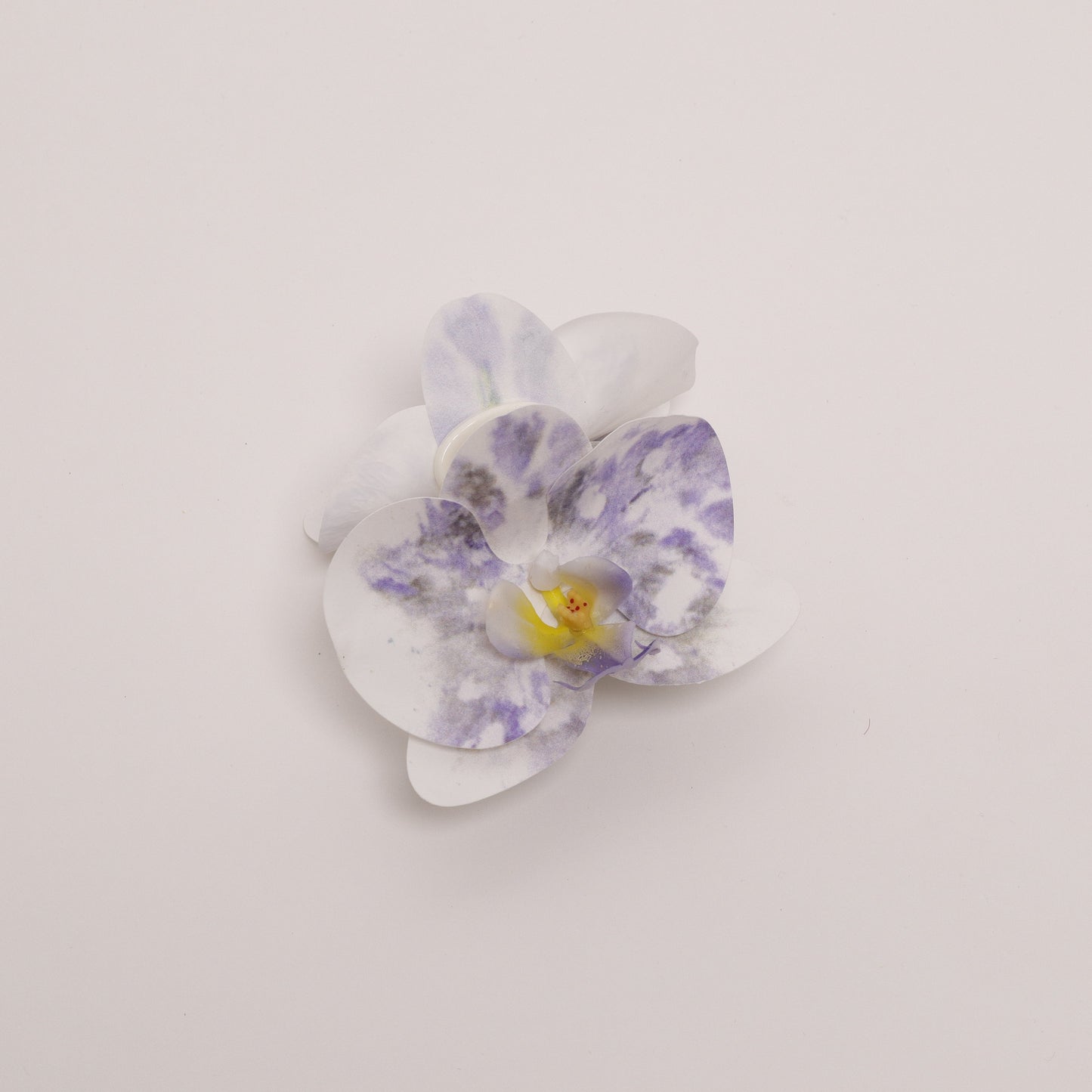 CARNIVAL EDITION - Small orchid hair clip (HARLEKIN)