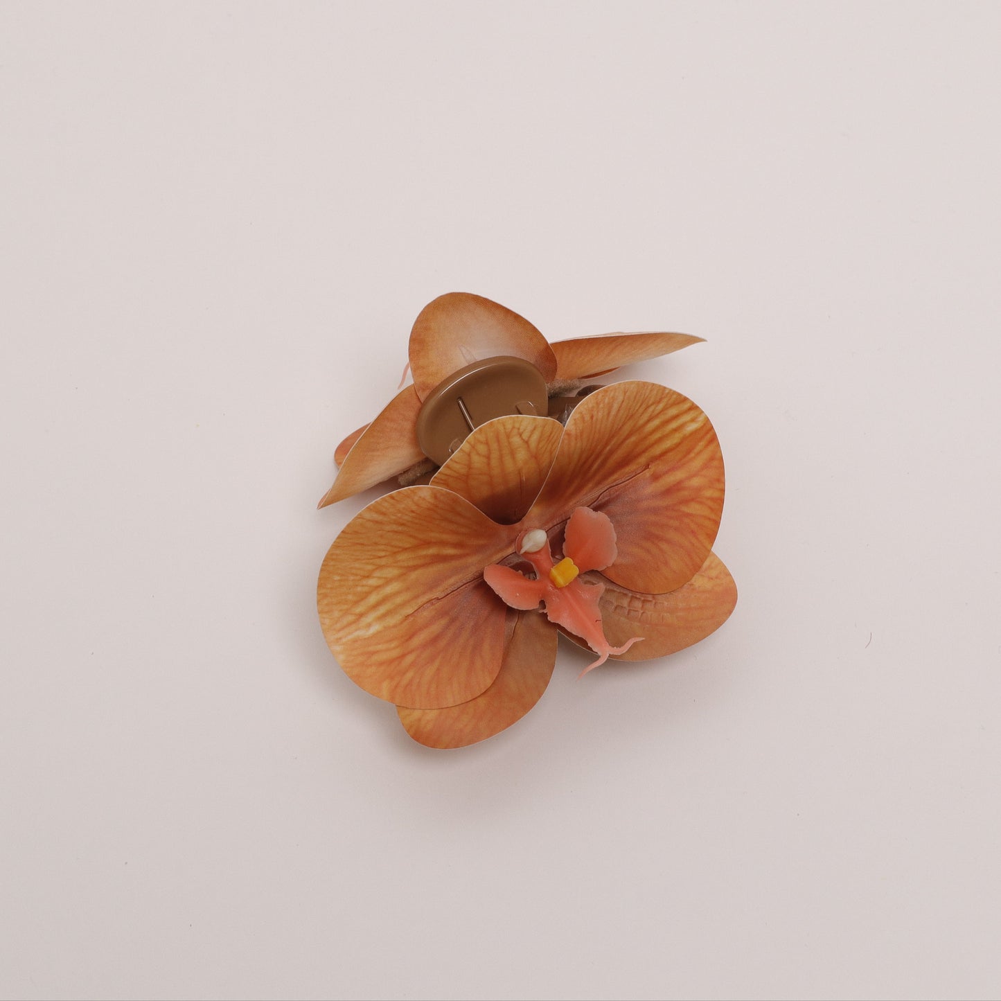 AUTUMN EDITION - Small orchid hair clip (PUMPKIN SPICE)