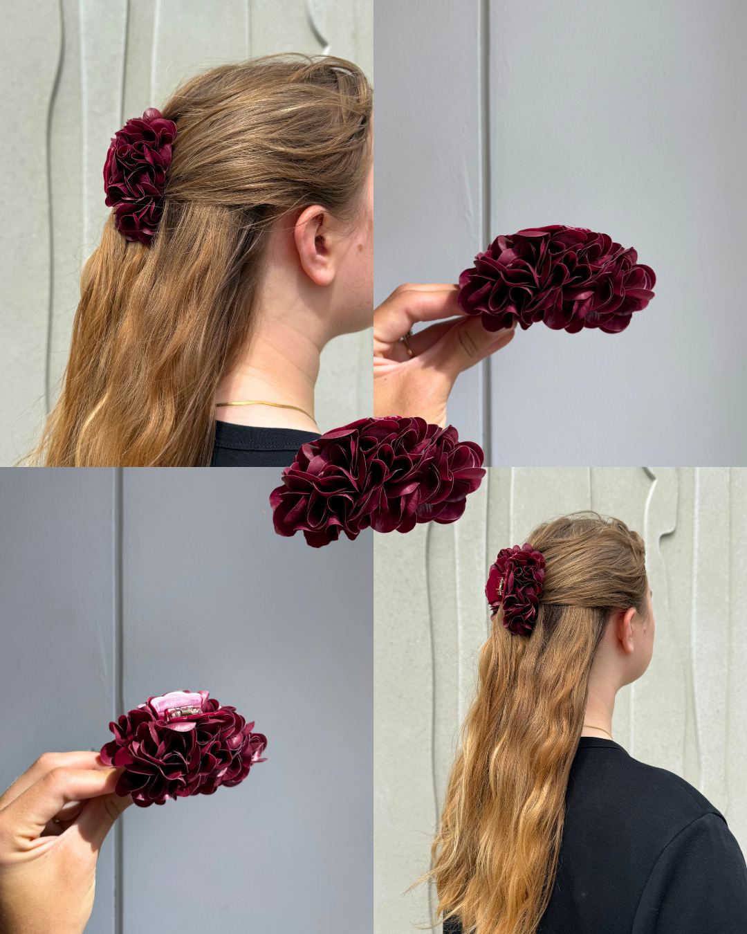 Hydrangea hair clip