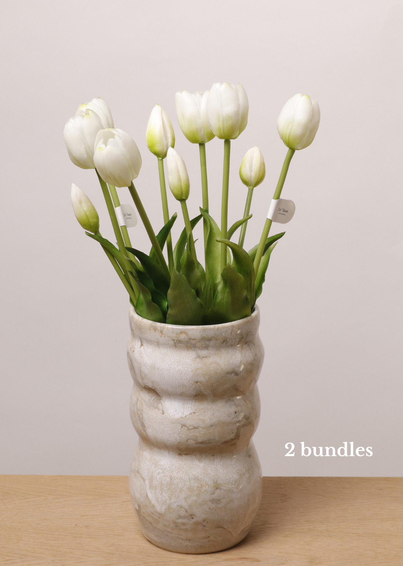 Artificial Tulips - WHITE