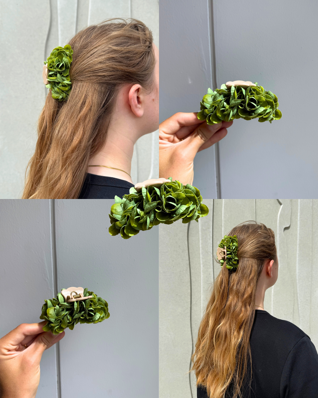 Hydrangea hair clip
