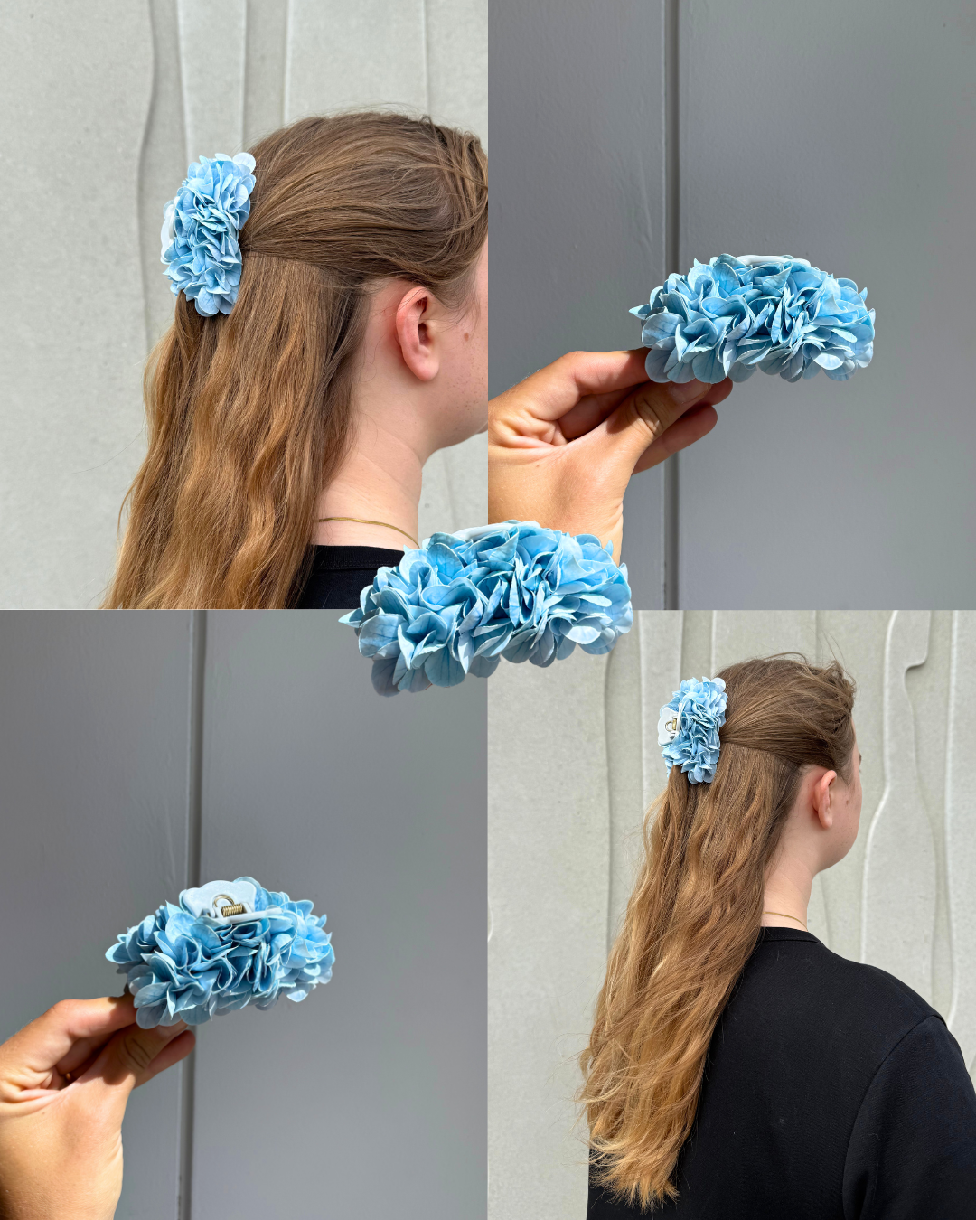 Hydrangea hair clip