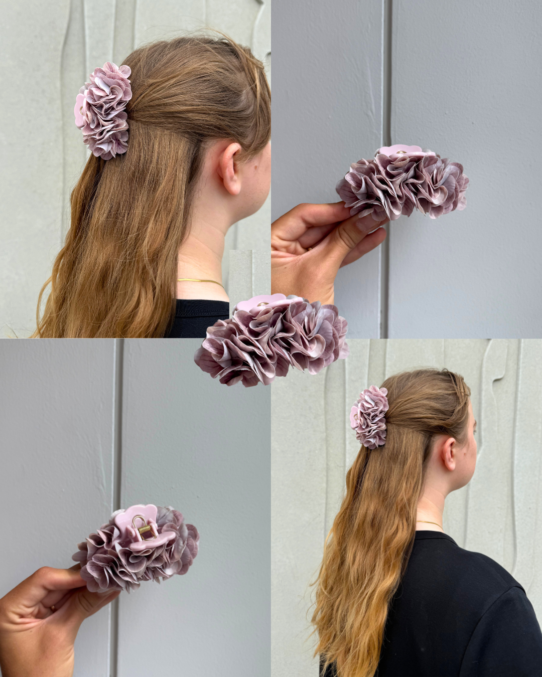 Hydrangea hair clip
