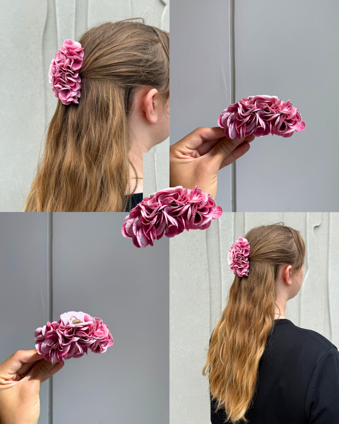 Hydrangea hair clip