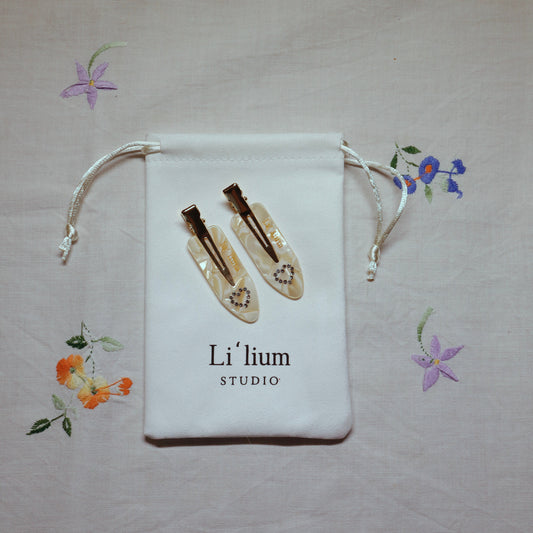 Li'lium mini clips - GOLDEN MARBLE