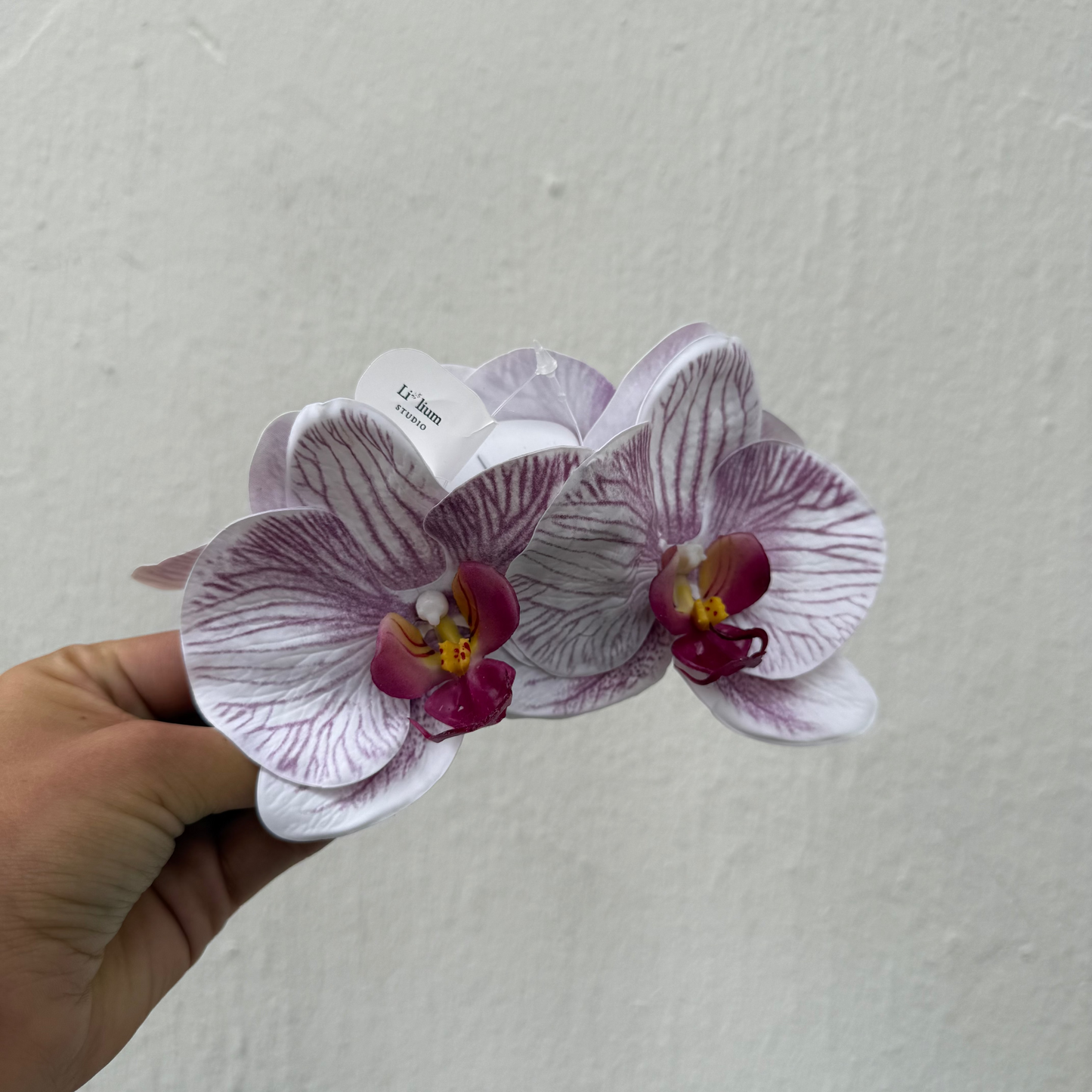 Large orchid hair clip - SUGAR PLUM