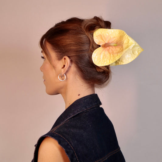 SS26 Collection - Large Anthurium hair clip (PEACH)