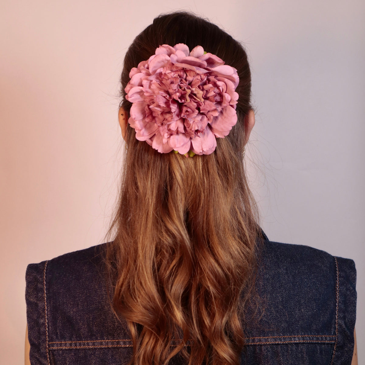AW EDITION 2026 - Flat peony hair clip (PINK MAUVE)