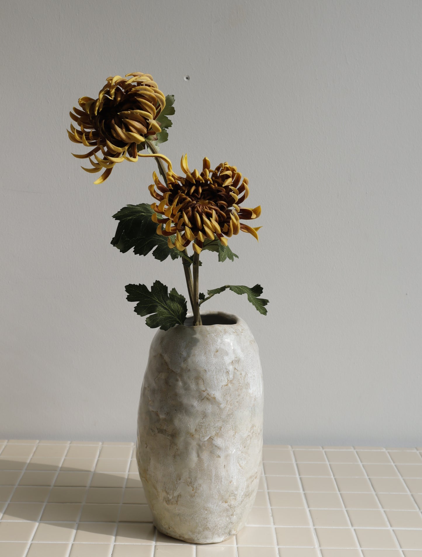 Artificial Chrysanthemum Dahlia - BROWN