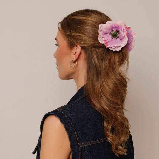 Anemone hair clip - PURPLE