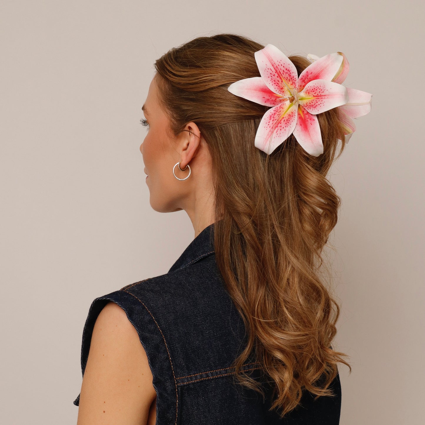 Small Lily hair clip - ROSE