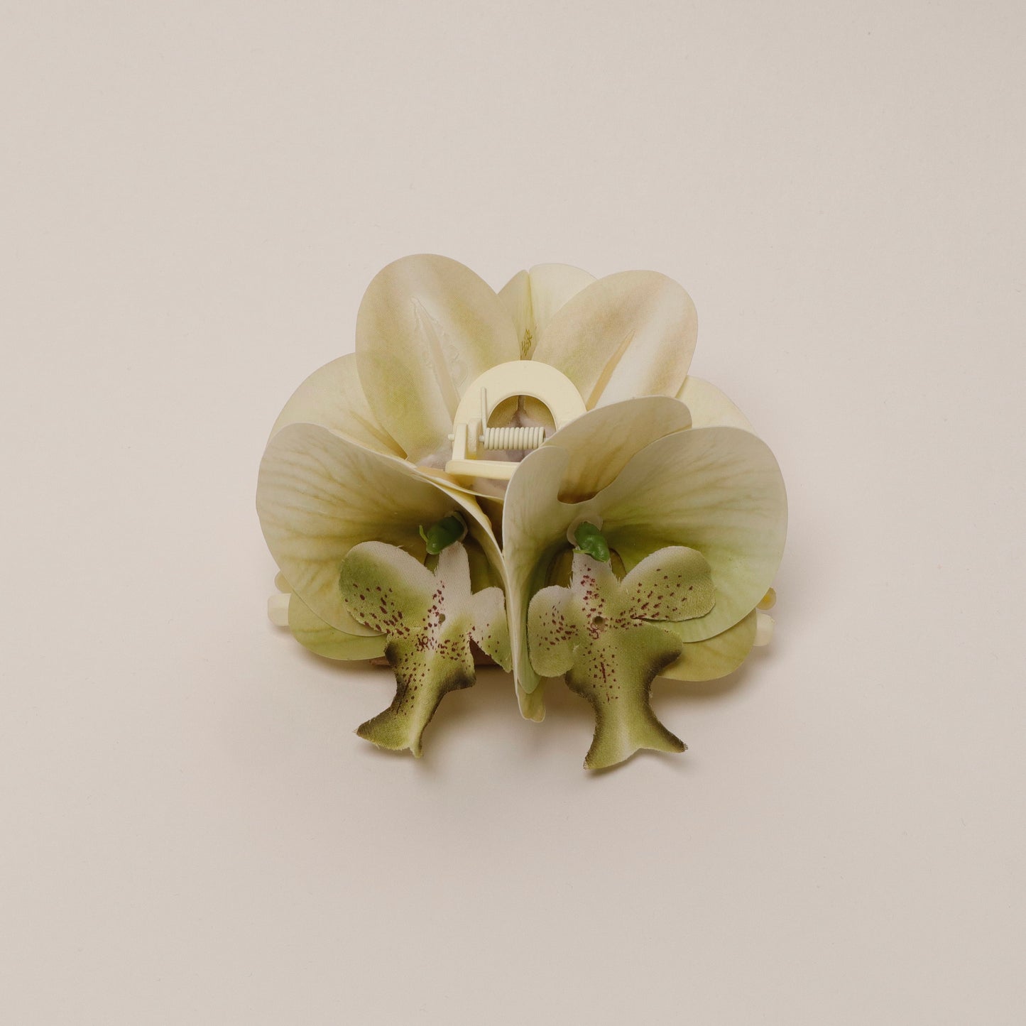 Large orchid hair clip - GREEN