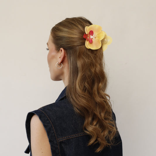 SUMMER EDITION - Small orchid hair clip (SUN KISS)