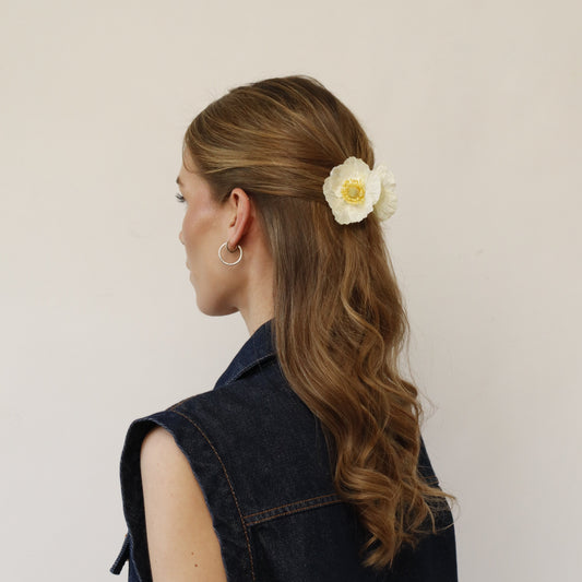 SUMMER EDITION - Mini Poppy hair clip (VANILLA)
