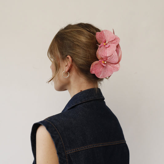 SUMMER EDITION - Large orchid hair clip (DUSTY PINK)