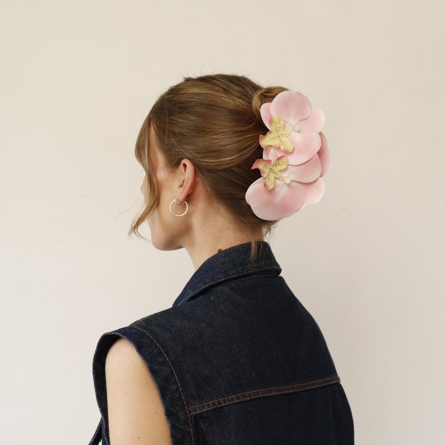 SUMMER EDITION - Large orchid hair clip (COTTON CANDY)
