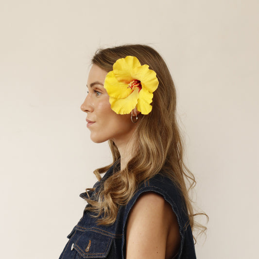 SUMMER EDITION - Hibiscus clip (YELLOW)