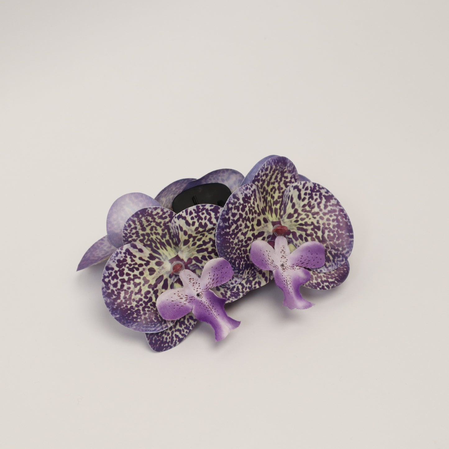 Large orchid hair clip - VIOLET MIDNIGHT