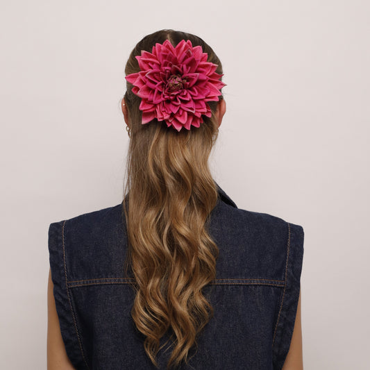 AUTUMN EDITION - Flat dahlia clip (FUCHSIA)