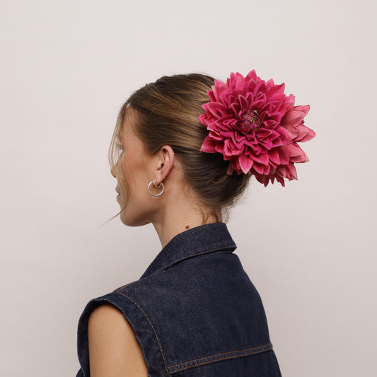 AUTUMN EDITION - XL dahlia hair clip (FUCHSIA)