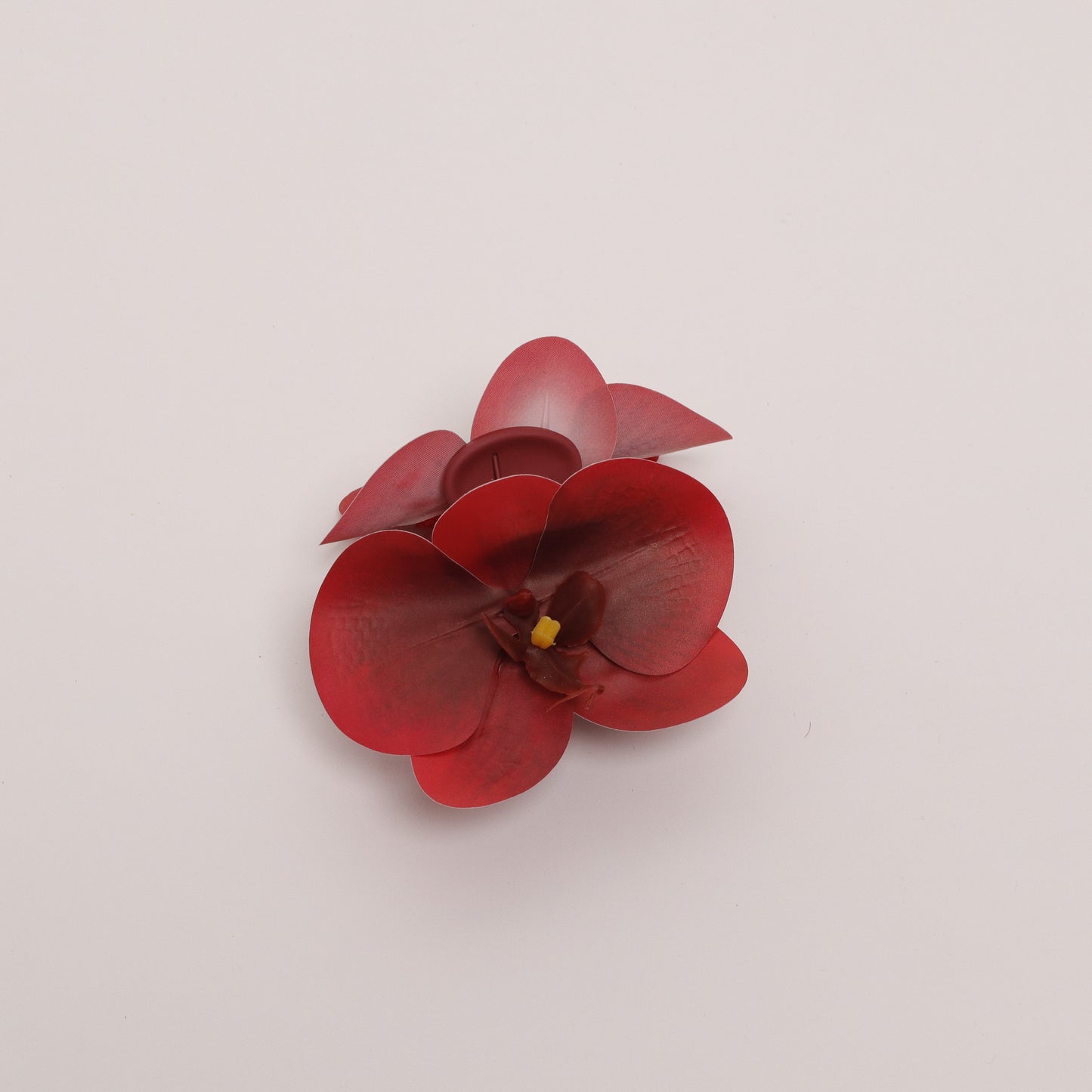 Small orchid hair clip - RED