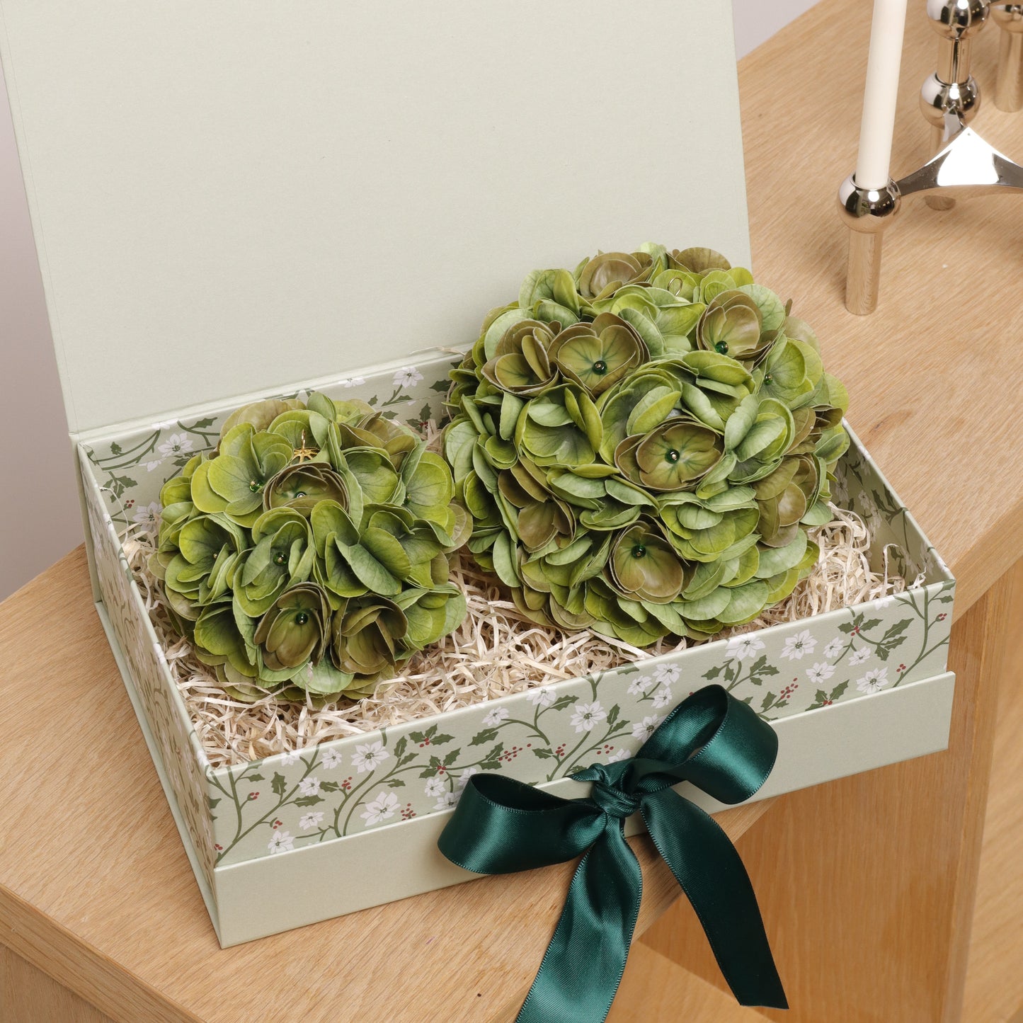 Floral Ornament Set - GREEN (MIXED)