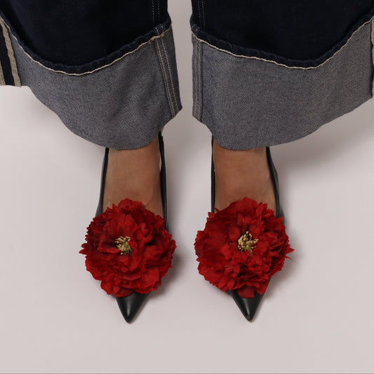 CHRISTMAS EDITION - Peony shoe clips (BERYY KISS)